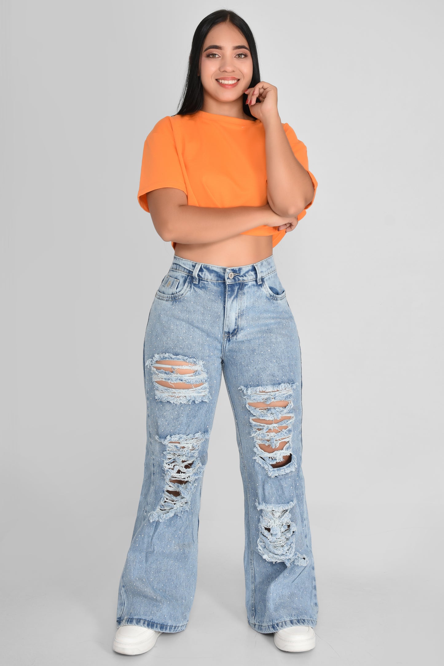 JEANS DAMA BRILLOS - REF 70761