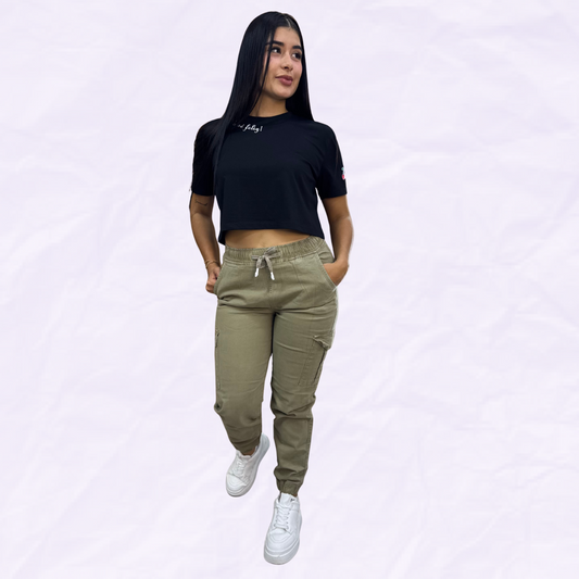 JOGGER DRILL FEMENINO - REF:40023