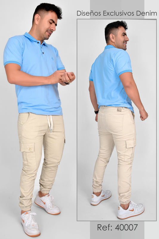 JOGGER CABALLERO CAQUI CLARO - REF 40007