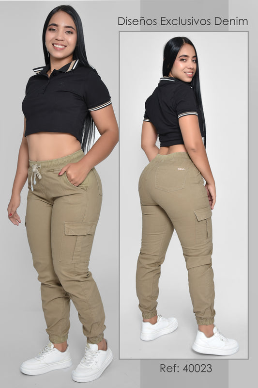 JOGGER DAMA CAQUI VERDOSO- REF 40023