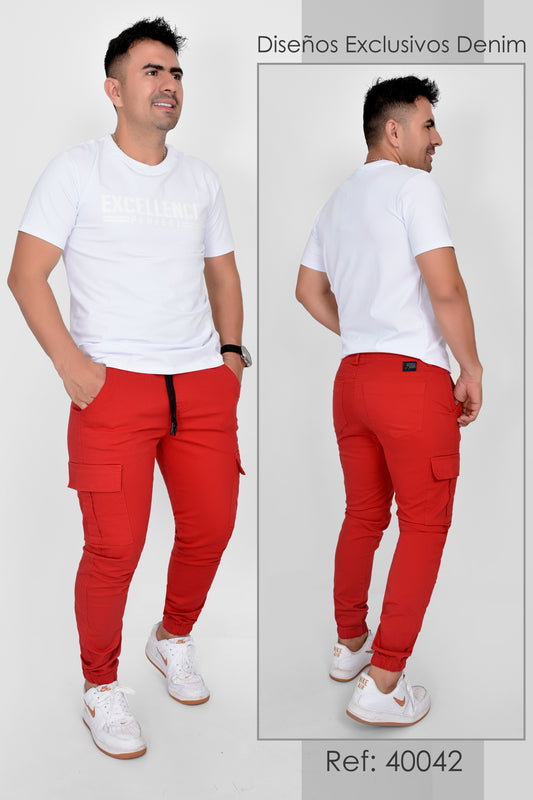JOGGER CABALLERO ROJO - REF 40042