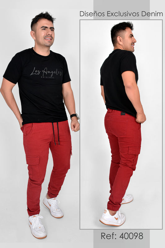 JOGGER CABALLERO VINOTINTO - REF 40098