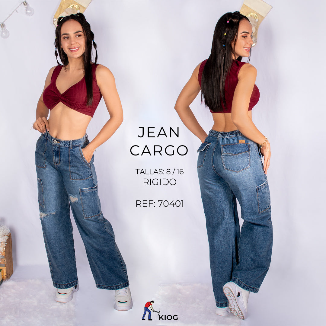 Jean Cargo Femenino Ref:70401