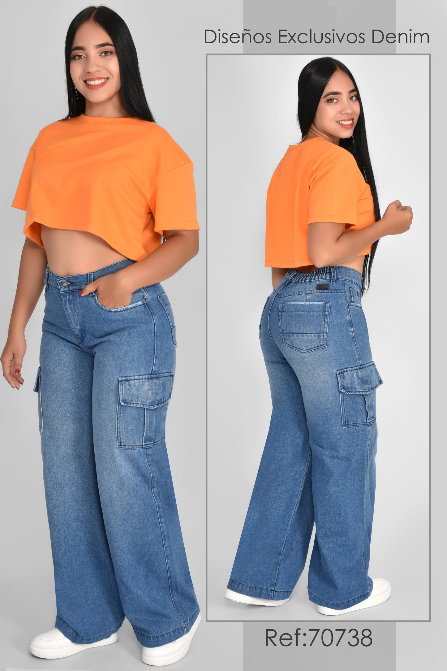 JEAN FLARED CARGO - 70738
