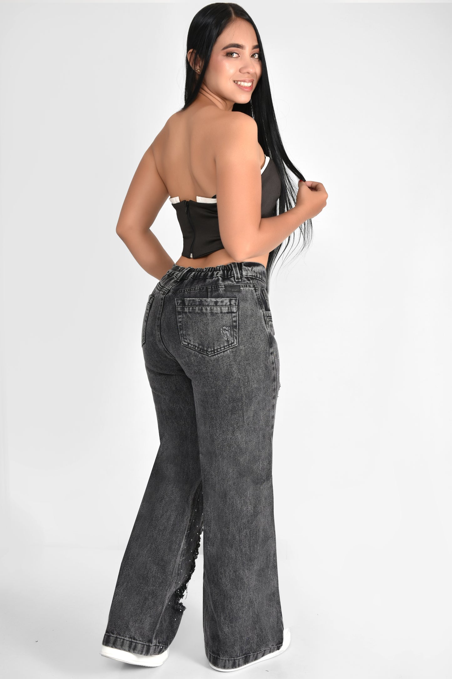 JEANS DAMA BRILLOS - REF 70790
