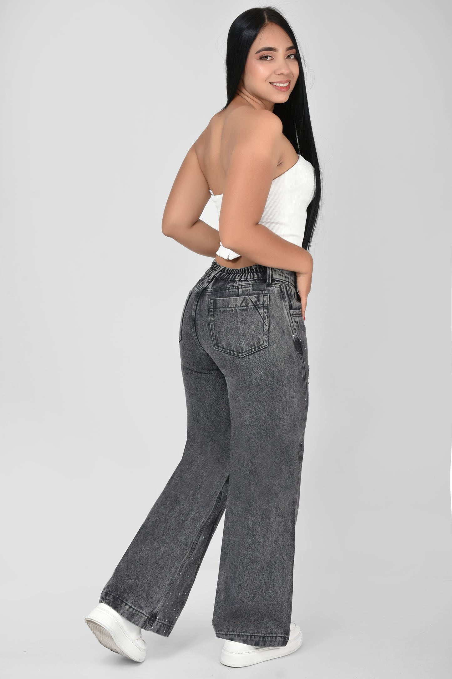 JEANS DAMA BRILLOS - REF 70757