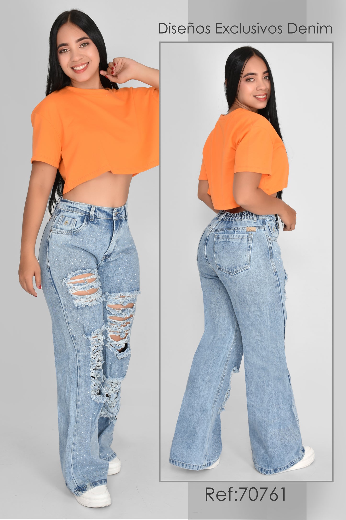 JEANS DAMA BRILLOS - REF 70761