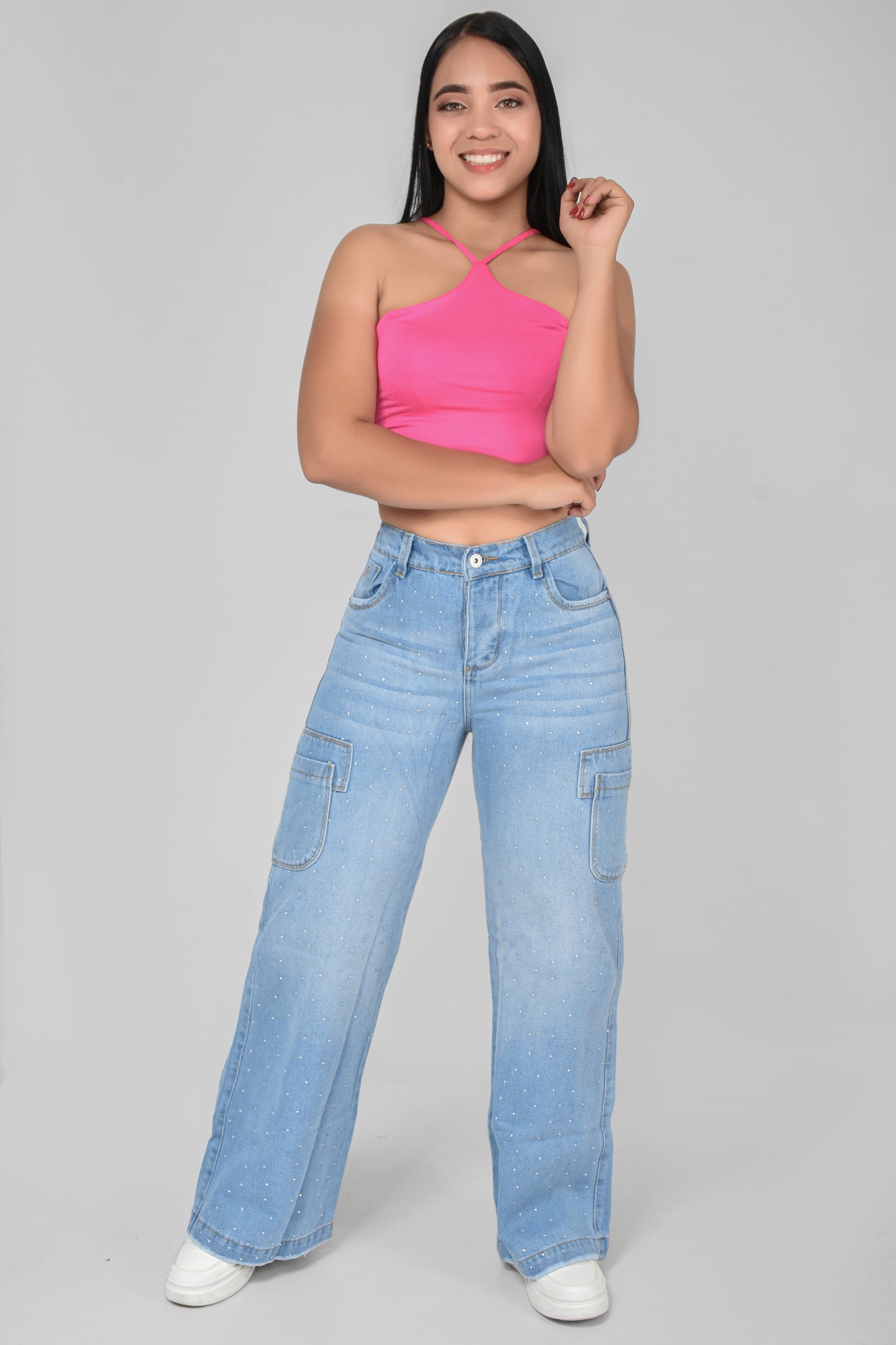 JEANS DAMA BRILLOS - REF 70750