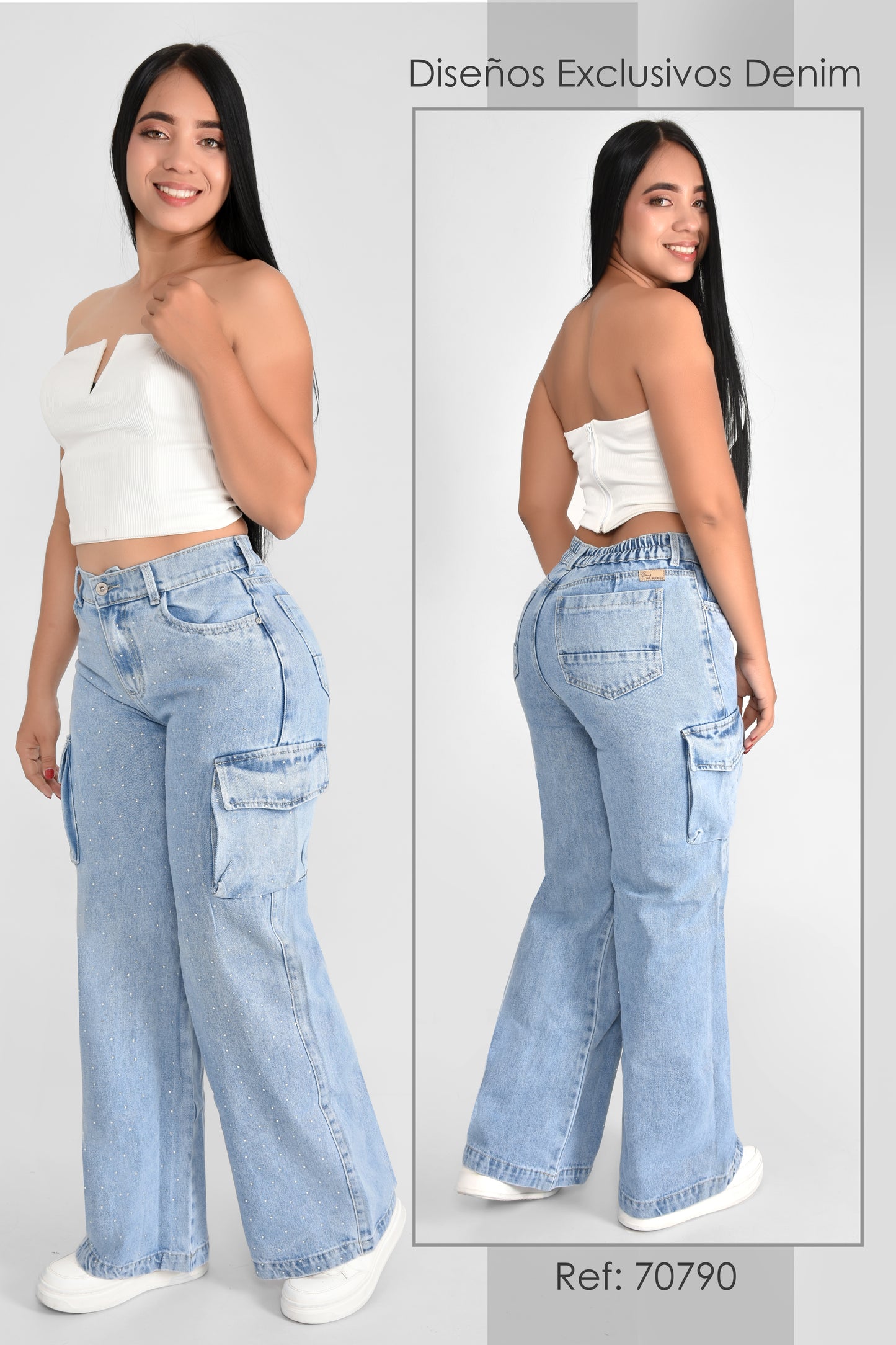 JEANS DAMA BRILLOS - REF 70753