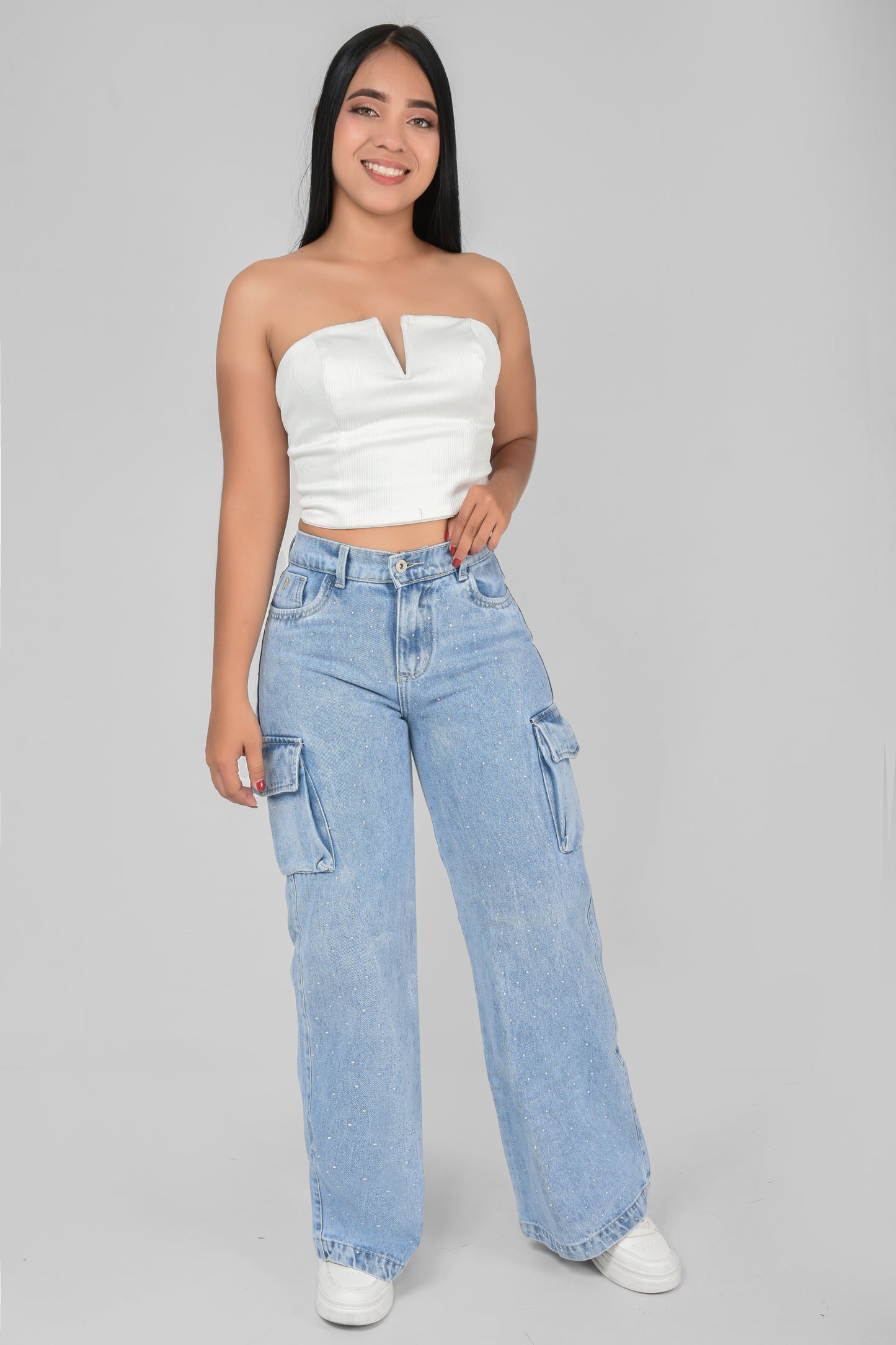 JEANS DAMA BRILLOS - REF 70753