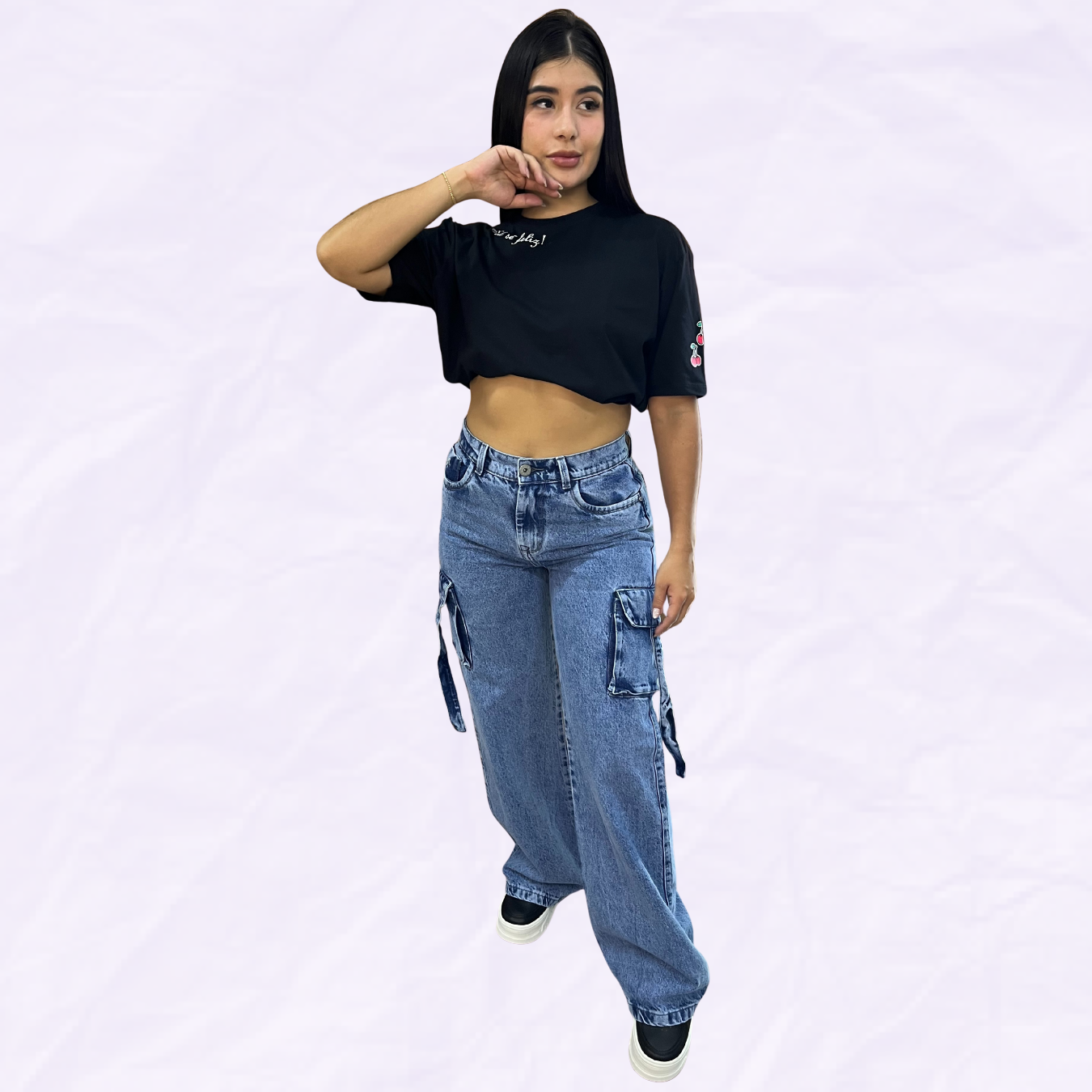 JEAN FLARED CARGO FEMENINO - REF: 70619