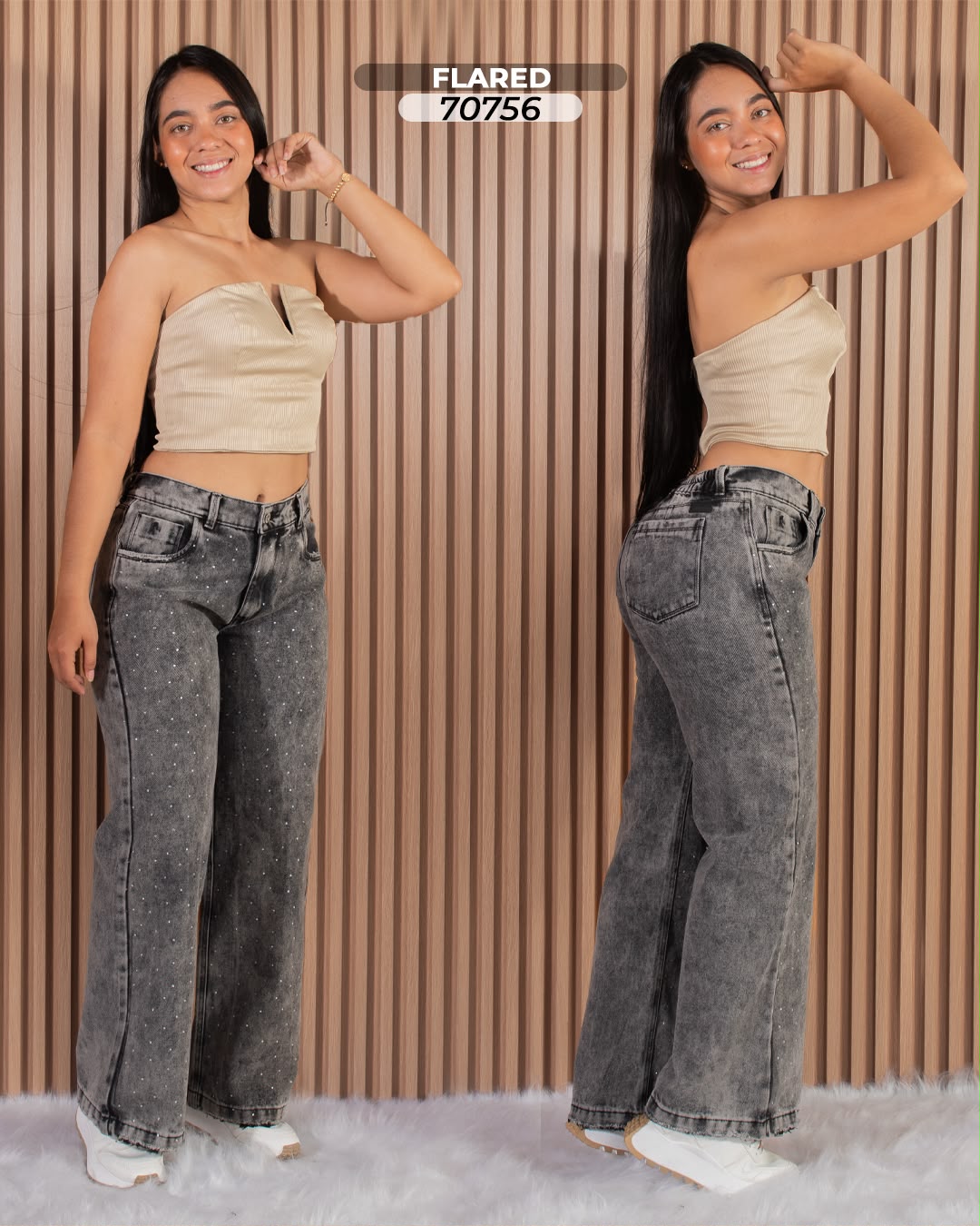 JEANS DAMA BRILLOS - REF 70756
