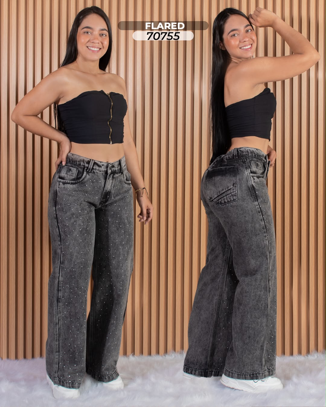 JEANS DAMA BRILLOS - REF 70755
