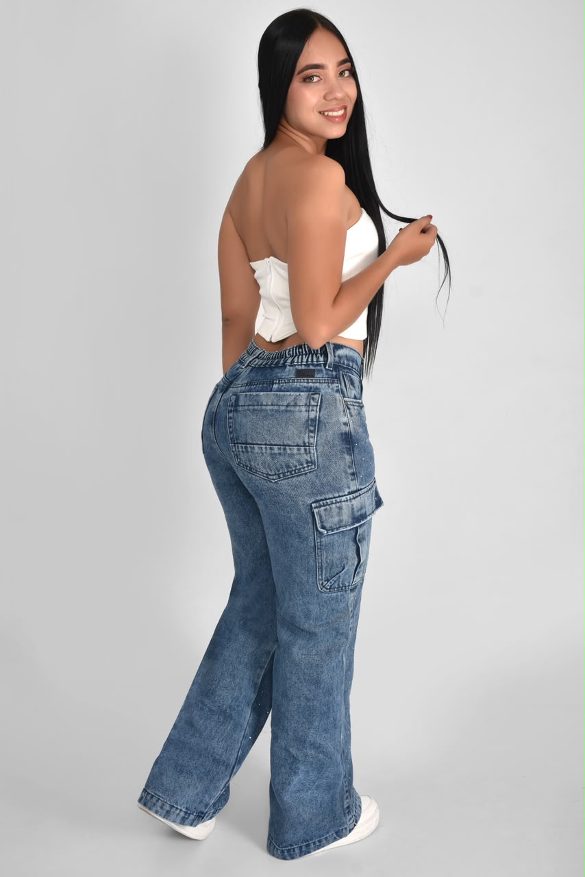 JEANS DAMA BRILLOS - REF 70751